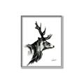 Picture of Sketched Deer side  _GroupedProduct_Rectangle_Portrait_Canvas_Framed_