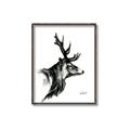 Picture of Sketched Deer side  _GroupedProduct_Rectangle_Portrait_Canvas_Framed_