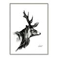 Picture of Sketched Deer side  _GroupedProduct_Rectangle_Portrait_Canvas_Framed_