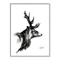Picture of Sketched Deer side  _GroupedProduct_Rectangle_Portrait_Canvas_Framed_