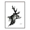 Picture of Sketched Deer side  _GroupedProduct_Rectangle_Portrait_Canvas_Framed_