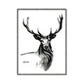 Picture of Sketched Deer  _GroupedProduct_Rectangle_Portrait_Canvas_Framed_