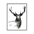 Picture of Sketched Deer  _GroupedProduct_Rectangle_Portrait_Canvas_Framed_