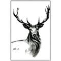 Picture of Sketched Deer  _GroupedProduct_Rectangle_Portrait_Canvas_Framed_