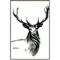 Picture of Sketched Deer  _GroupedProduct_Rectangle_Portrait_Canvas_Framed_