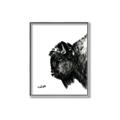 Picture of Sketched Bison _GroupedProduct_Rectangle_Portrait_Canvas_Framed_