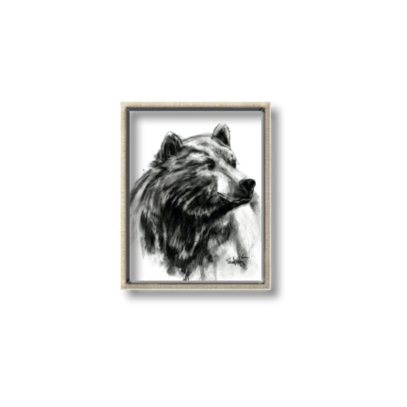 Picture of Sketched Bear _GroupedProduct_Rectangle_Portrait_Canvas_Framed_