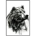 Picture of Sketched Bear _GroupedProduct_Rectangle_Portrait_Canvas_Framed_