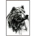 Picture of Sketched Bear _GroupedProduct_Rectangle_Portrait_Canvas_Framed_