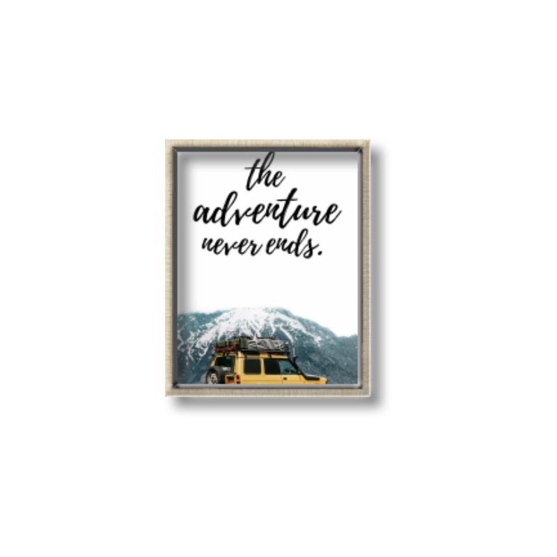 Picture of The Adventure Never Ends _GroupedProduct_Rectangle_Portrait_Photography _GroupedProduct_Rectangle_Portrait_Canvas_Framed_