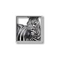 Picture of Zebra Watching _GroupedProduct_Square_Canvas_Framed_