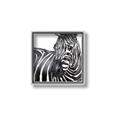 Picture of Zebra Watching _GroupedProduct_Square_Canvas_Framed_