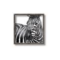 Picture of Zebra Watching _GroupedProduct_Square_Canvas_Framed_