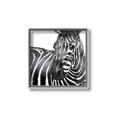Picture of Zebra Watching _GroupedProduct_Square_Canvas_Framed_