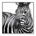 Picture of Zebra Watching _GroupedProduct_Square_Canvas_Framed_