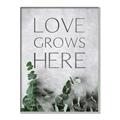 Picture of Love grows here _GroupedProduct_Rectangle_Portrait_Canvas_Framed_