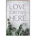 Picture of Love grows here _GroupedProduct_Rectangle_Portrait_Canvas_Framed_