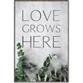 Picture of Love grows here _GroupedProduct_Rectangle_Portrait_Canvas_Framed_