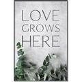 Picture of Love grows here _GroupedProduct_Rectangle_Portrait_Canvas_Framed_