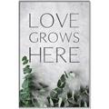 Picture of Love grows here _GroupedProduct_Rectangle_Portrait_Canvas_Framed_