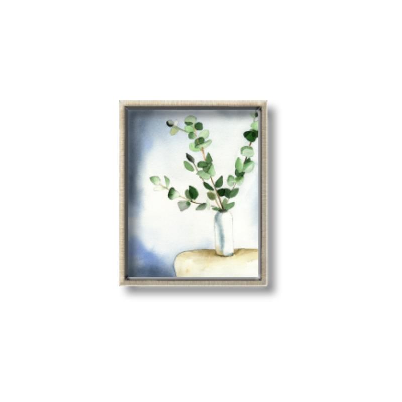 Picture of Green leaves  Pot _GroupedProduct_Rectangle_Portrait_Canvas_Framed_