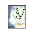 Picture of Green leaves  Pot _GroupedProduct_Rectangle_Portrait_Canvas_Framed_