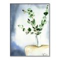 Picture of Green leaves  Pot _GroupedProduct_Rectangle_Portrait_Canvas_Framed_