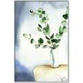 Picture of Green leaves  Pot _GroupedProduct_Rectangle_Portrait_Canvas_Framed_