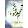 Picture of Green leaves  Pot _GroupedProduct_Rectangle_Portrait_Canvas_Framed_