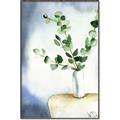 Picture of Green leaves  Pot _GroupedProduct_Rectangle_Portrait_Canvas_Framed_