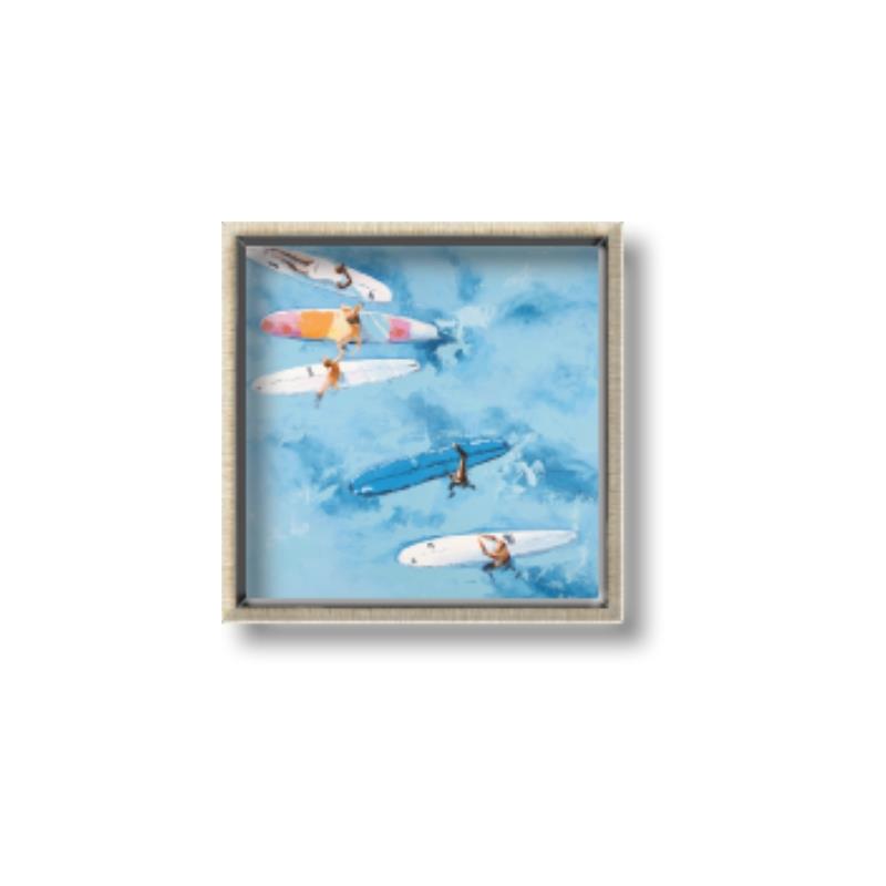 Picture of Surfboarders I  _GroupedProduct_Square_Canvas_Framed_
