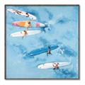Picture of Surfboarders I  _GroupedProduct_Square_Canvas_Framed_