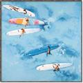Picture of Surfboarders I  _GroupedProduct_Square_Canvas_Framed_