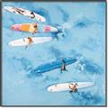 Picture of Surfboarders I  _GroupedProduct_Square_Canvas_Framed_