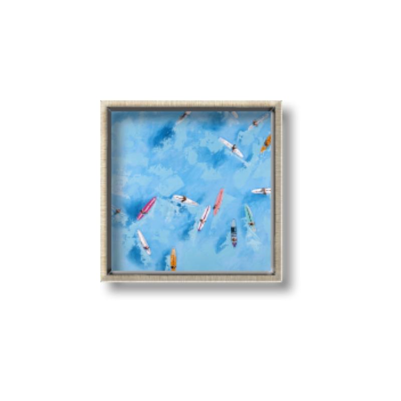 Picture of Surfboarders II  _GroupedProduct_Square_Canvas_Framed_