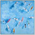 Picture of Surfboarders II  _GroupedProduct_Square_Canvas_Framed_
