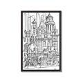 Picture of City Sketch I _GroupedProduct_Rectangle_Portrait_Canvas_Framed_