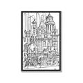 Picture of City Sketch I _GroupedProduct_Rectangle_Portrait_Canvas_Framed_