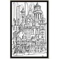 Picture of City Sketch I _GroupedProduct_Rectangle_Portrait_Canvas_Framed_