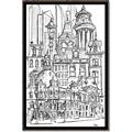 Picture of City Sketch I _GroupedProduct_Rectangle_Portrait_Canvas_Framed_