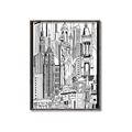 Picture of City Sketch II _GroupedProduct_Rectangle_Portrait_Canvas_Framed_