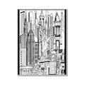 Picture of City Sketch II _GroupedProduct_Rectangle_Portrait_Canvas_Framed_