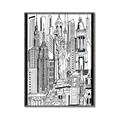 Picture of City Sketch II _GroupedProduct_Rectangle_Portrait_Canvas_Framed_