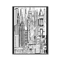 Picture of City Sketch II _GroupedProduct_Rectangle_Portrait_Canvas_Framed_