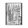 Picture of City Sketch II _GroupedProduct_Rectangle_Portrait_Canvas_Framed_
