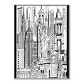 Picture of City Sketch II _GroupedProduct_Rectangle_Portrait_Canvas_Framed_