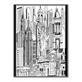 Picture of City Sketch II _GroupedProduct_Rectangle_Portrait_Canvas_Framed_