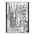 Picture of City Sketch II _GroupedProduct_Rectangle_Portrait_Canvas_Framed_