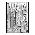 Picture of City Sketch II _GroupedProduct_Rectangle_Portrait_Canvas_Framed_