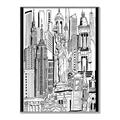 Picture of City Sketch II _GroupedProduct_Rectangle_Portrait_Canvas_Framed_